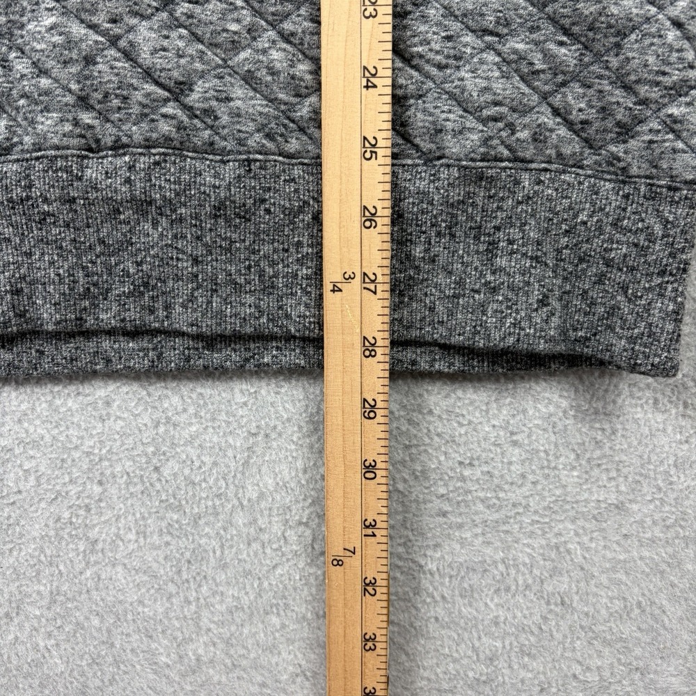 Faherty Epic Quilted Fleece Pullover Mens Large Gray 1/4 Snap T Jacket NBA Logo‎ - Picture 8 of 10